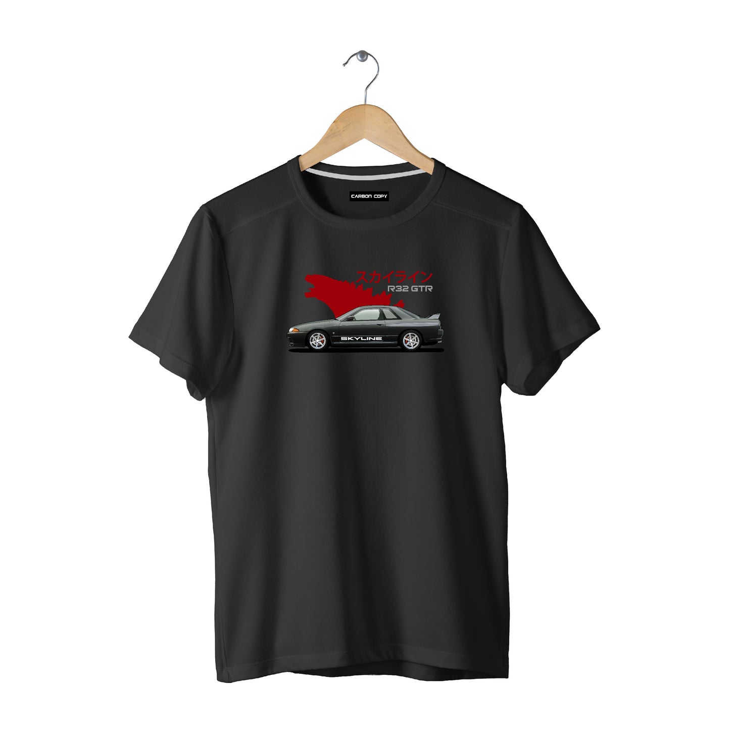 Nissan Skyline R-32 | CARBON-COPY | Premium Smart-Fit | Unisex T-Shirt| Black T-Shirt