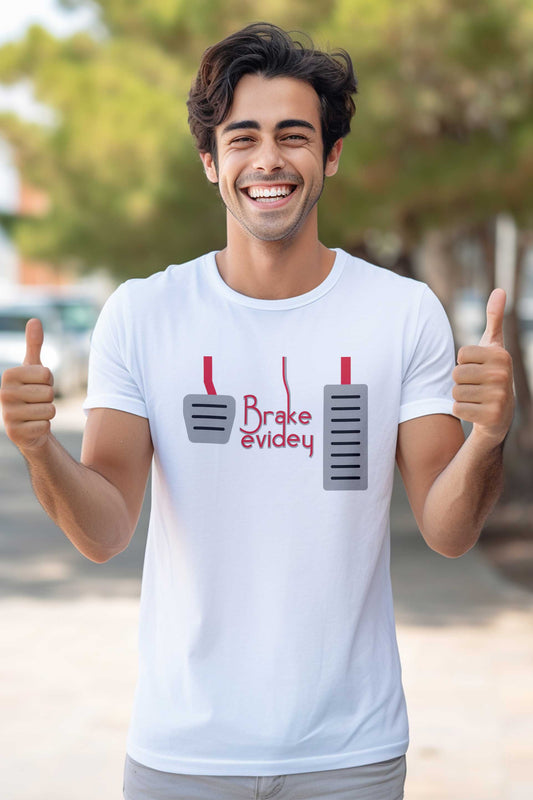 Brake Evidey | CARBON-COPY | Premium Smart-Fit | Unisex T-Shirt| White T-Shirt