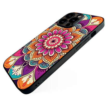 Boho Bloom Pattern Phone Glass Case