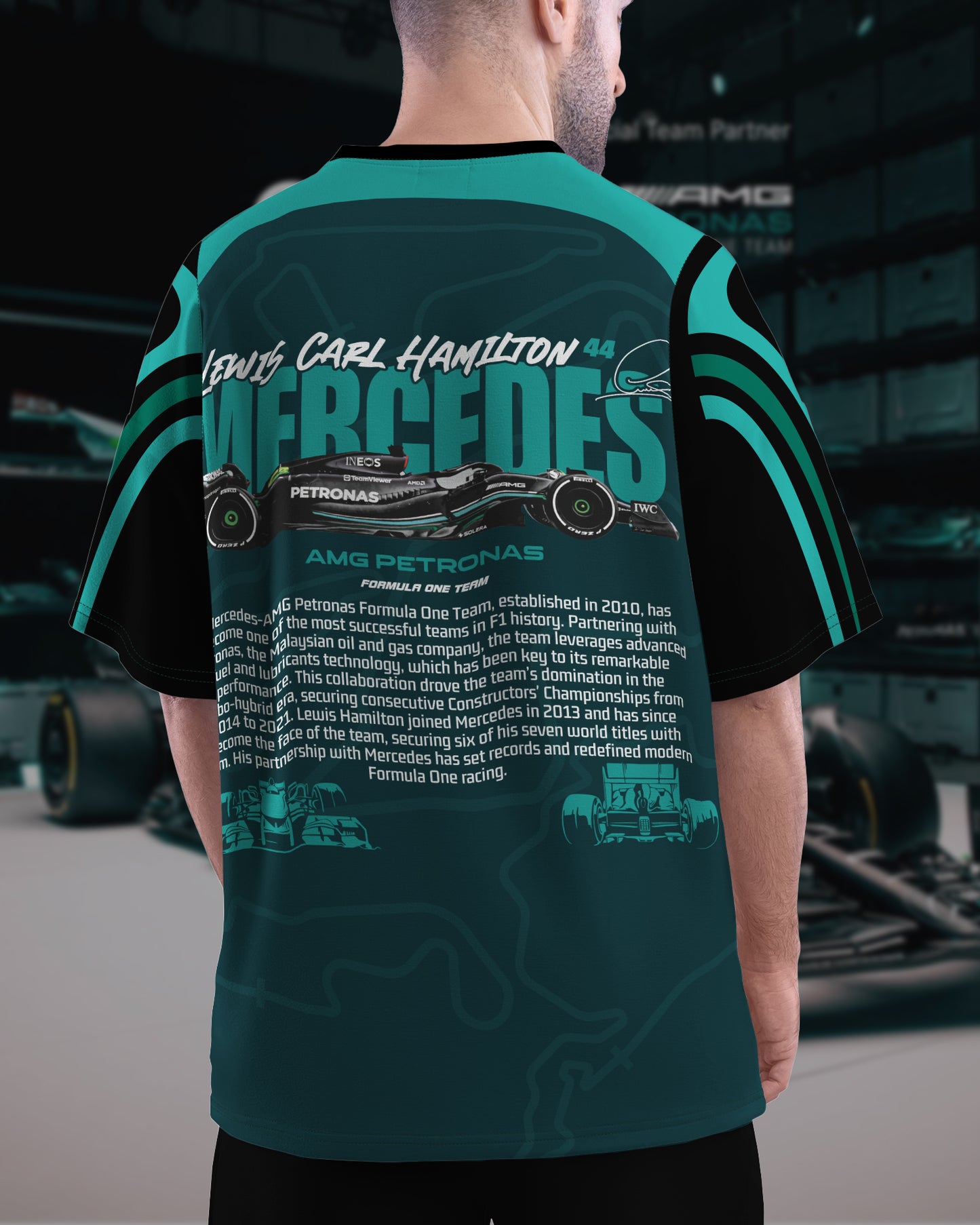 AMG Petronas Lewis Hamilton | CARBON COPY | Premium Oversized T-shirt
