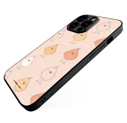 Birdie Buddies Pattern Phone Glass Case