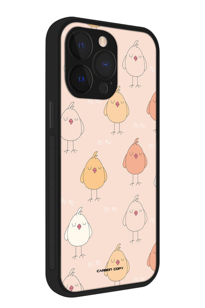 Birdie Buddies Pattern Phone Glass Case