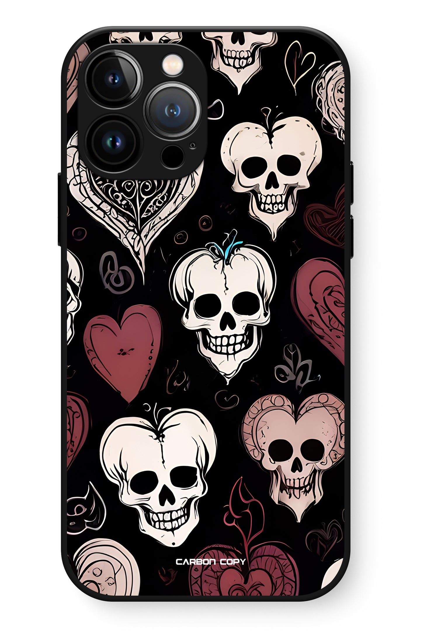 Sweet Skulls Pattern Phone Glass Case