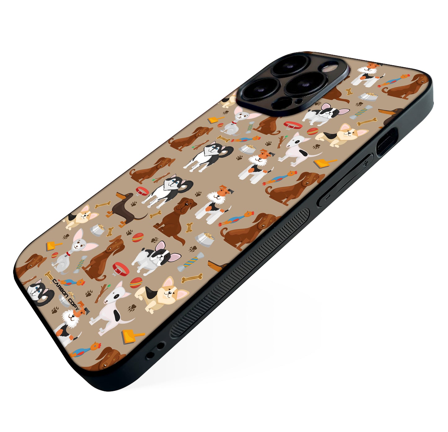 Dog & Cat Pattern Premium Phone Glass Case