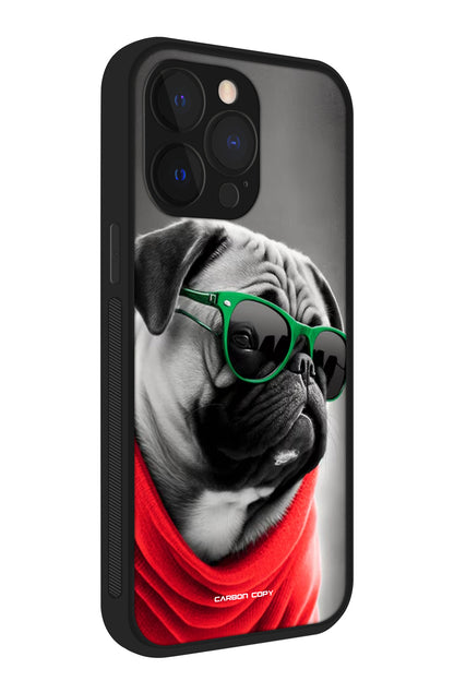 Cool Pug Print Premium Phone Glass Case