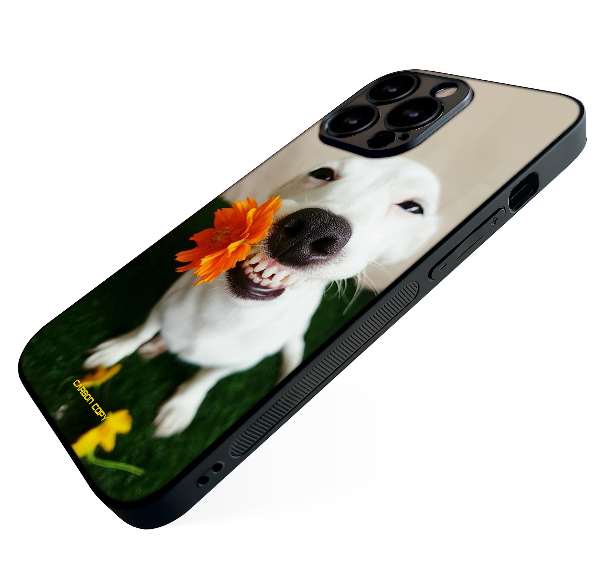 Smiley Doggie Print Premium Phone Glass Case