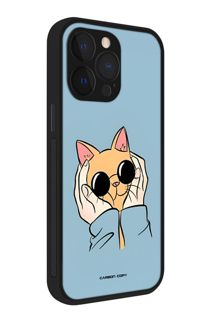 Cat in Sunglasses Premium Phone Glass Case