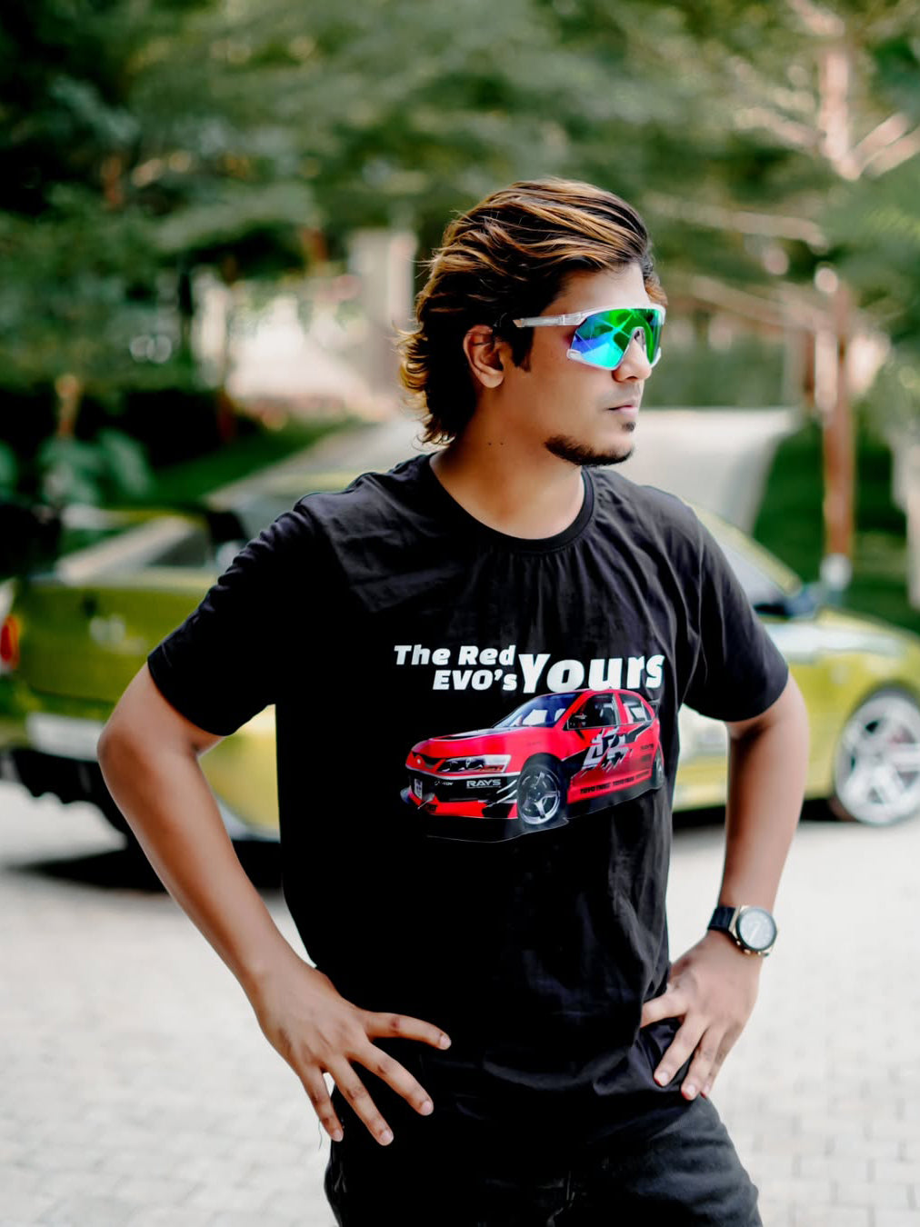 Mitsubishi Lancer Evolution X | F&F Tokyo Drift | Sean’s Evo | The Red EVO | CARBON COPY | Premium Unisex T-Shirt l Automotive