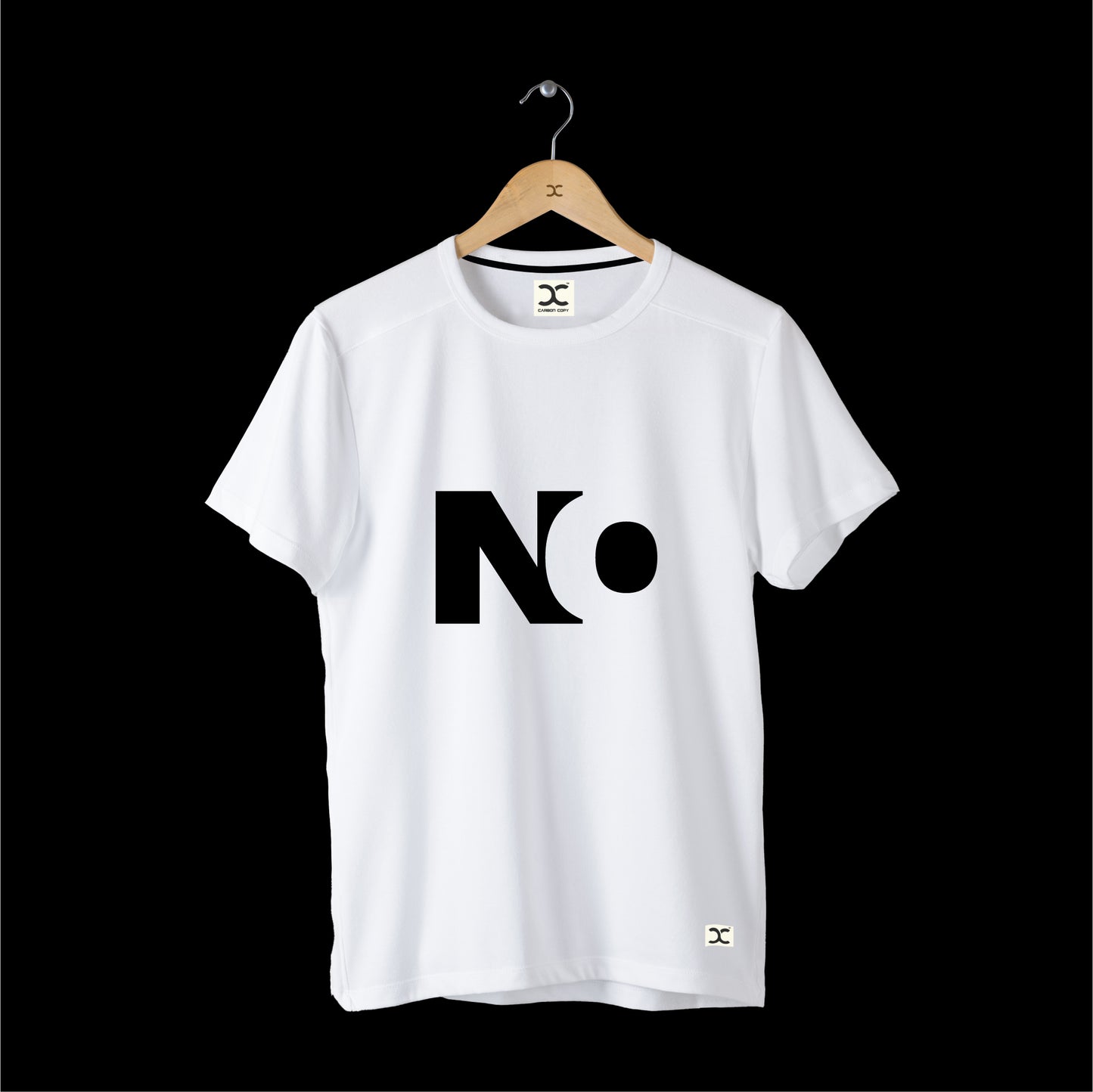 No | CARBON-COPY | Premium Smart-Fit | Unisex T-Shirt| White | T-Shirt