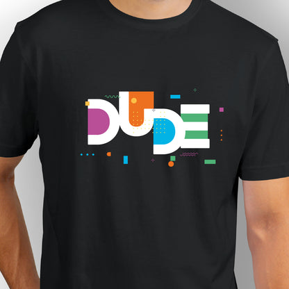 Dude | CARBON-COPY | Premium Smart-Fit | Unisex T-Shirt| Black T-Shirt 