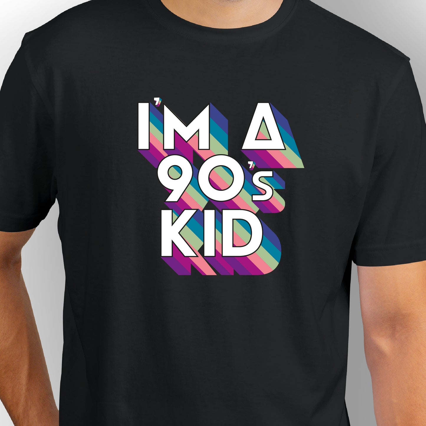 90's Kid | CARBON-COPY | Premium Smart-Fit | Unisex T-Shirt| Black T-Shirt