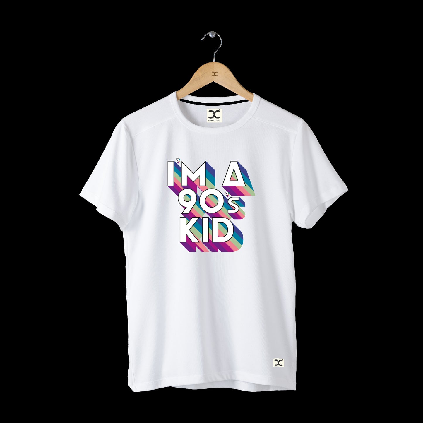 90's Kid | CARBON-COPY | Premium Smart-Fit | Unisex T-Shirt| White T-Shirt 