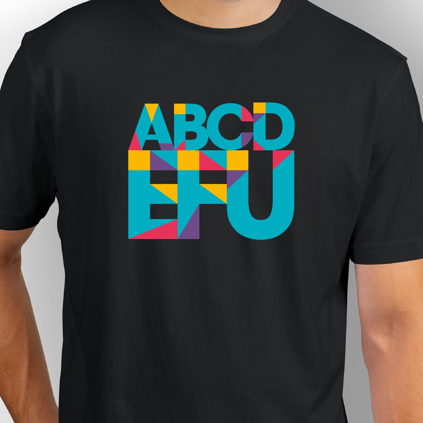 ABCDEFU | CARBON-COPY | Premium Smart-Fit | Unisex T-Shirt| Black T-Shirt