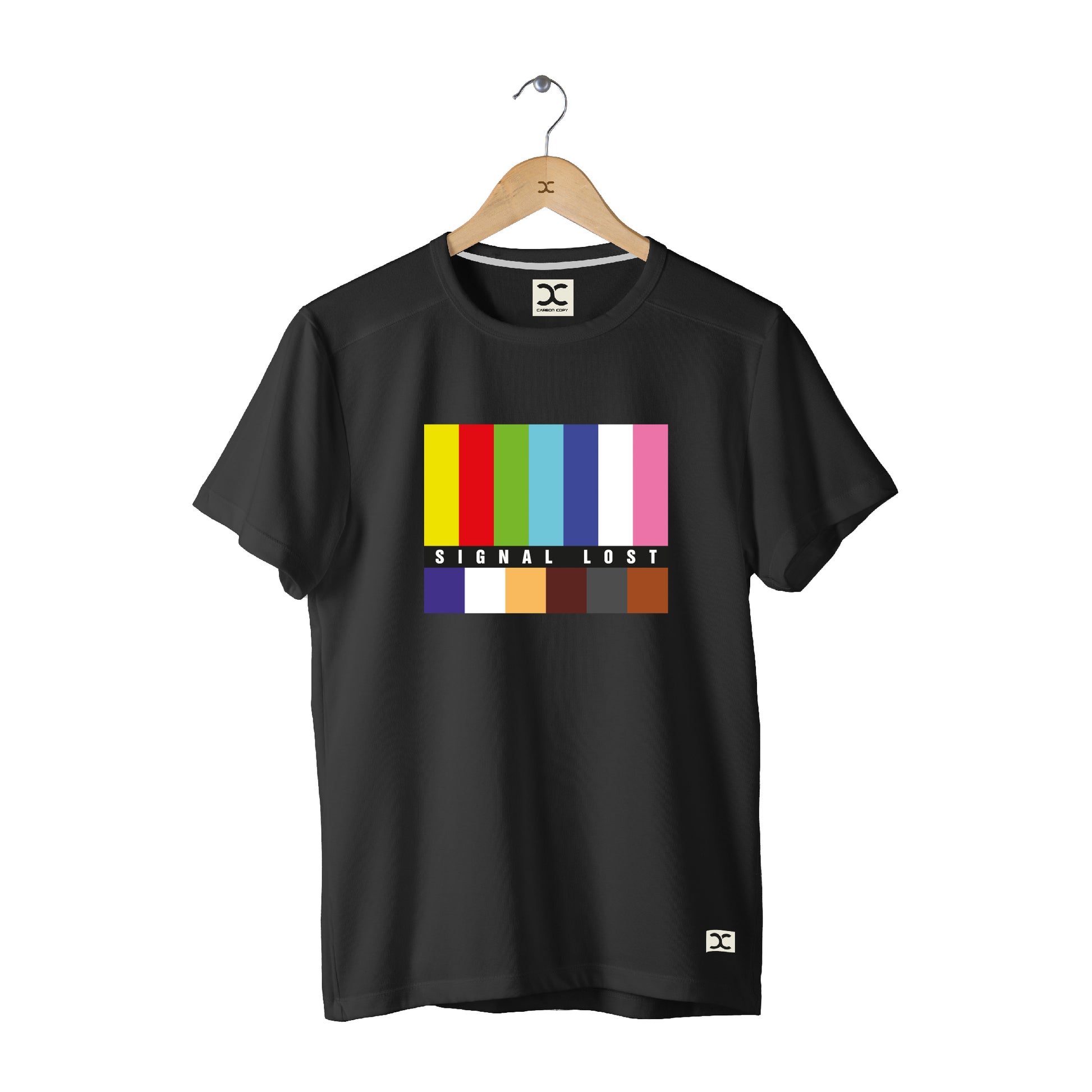Signal Lost | CARBON-COPY | Premium Smart-Fit | Unisex T-Shirt| Black T-Shirt