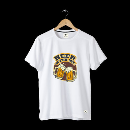 Beer With Me | CARBON-COPY | Premium Smart-Fit | Unisex T-Shirt| White T-Shirt