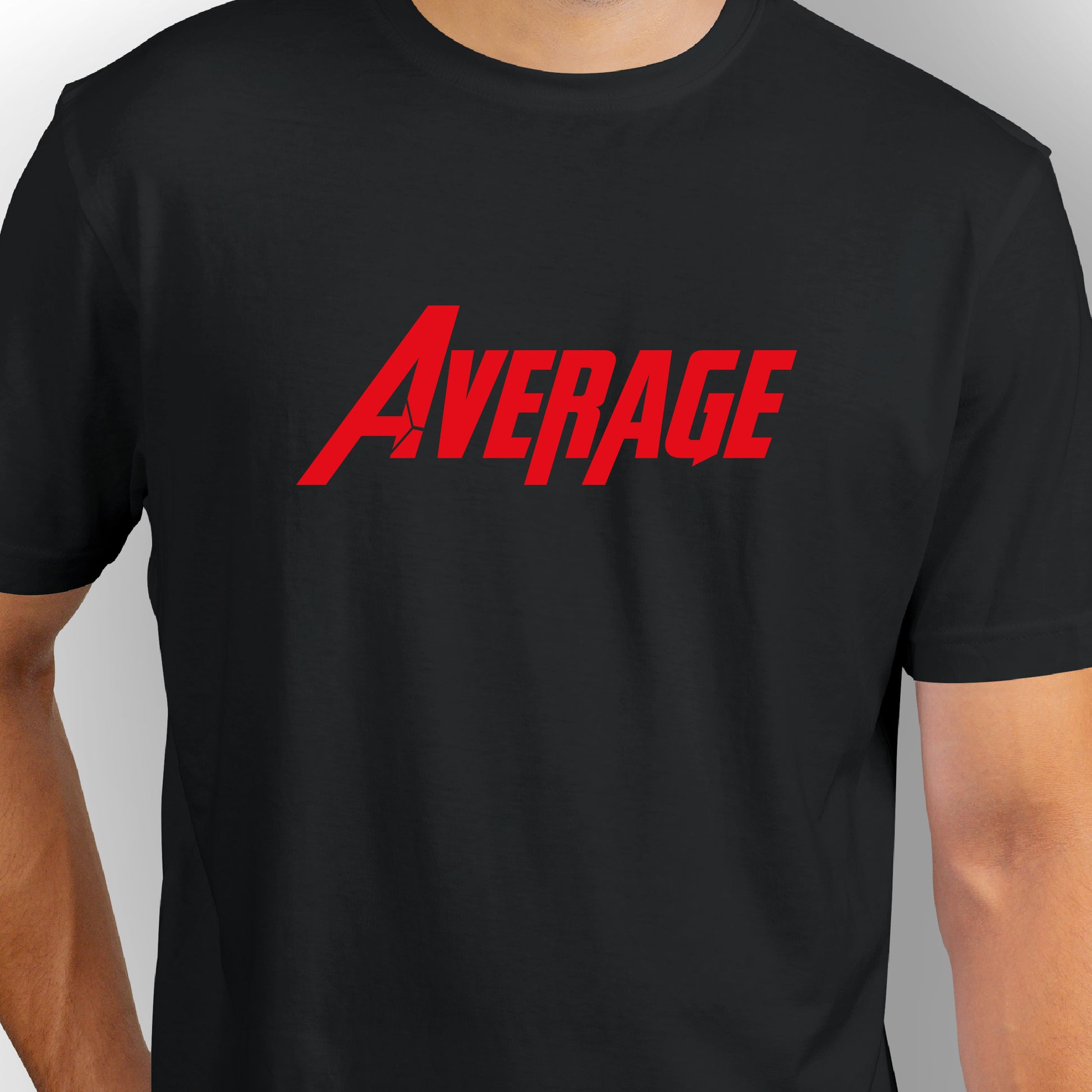 Average | CARBON-COPY | Premium Smart-Fit | Unisex T-Shirt| Black T-Shirt