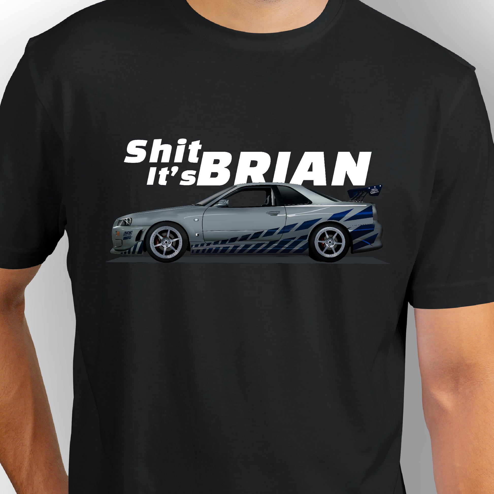 Nissan Skyline GT-R R34 | CARBON-COPY | Premium Smart-Fit | Unisex T-Shirt| Black | T-Shirt