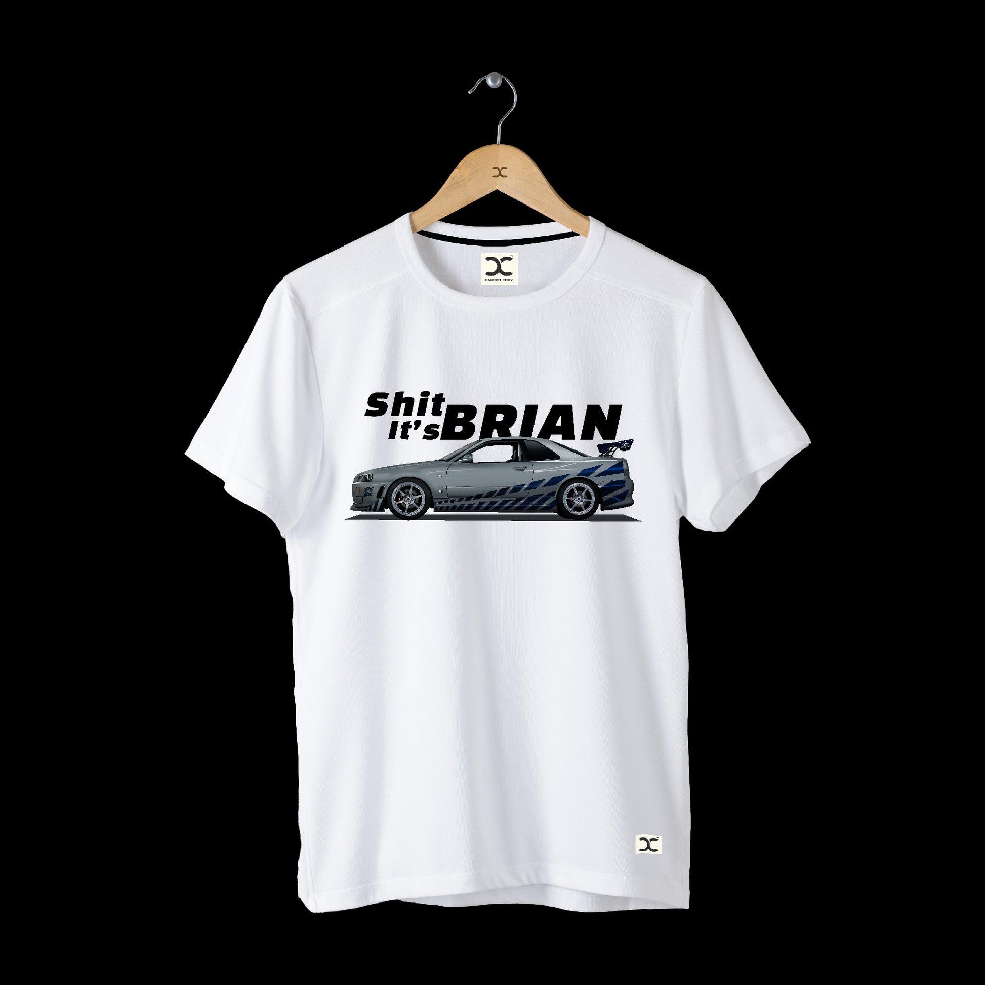 Nissan Skyline GT-R R34 | CARBON-COPY | Premium Smart-Fit | Unisex T-Shirt| White | T-Shirt