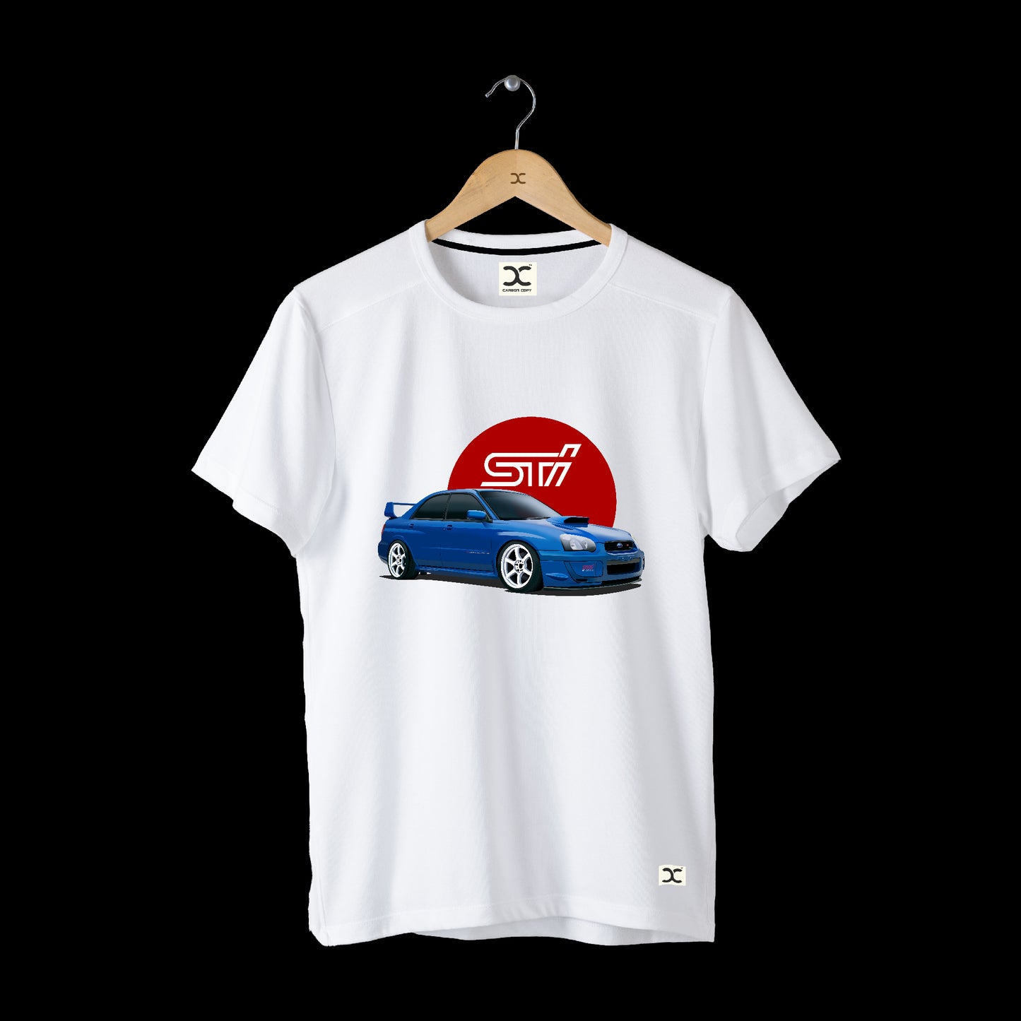 Subaru Impreza WRX STI| CARBON-COPY | Premium Smart-Fit | Unisex T-Shirt| White T-Shirt