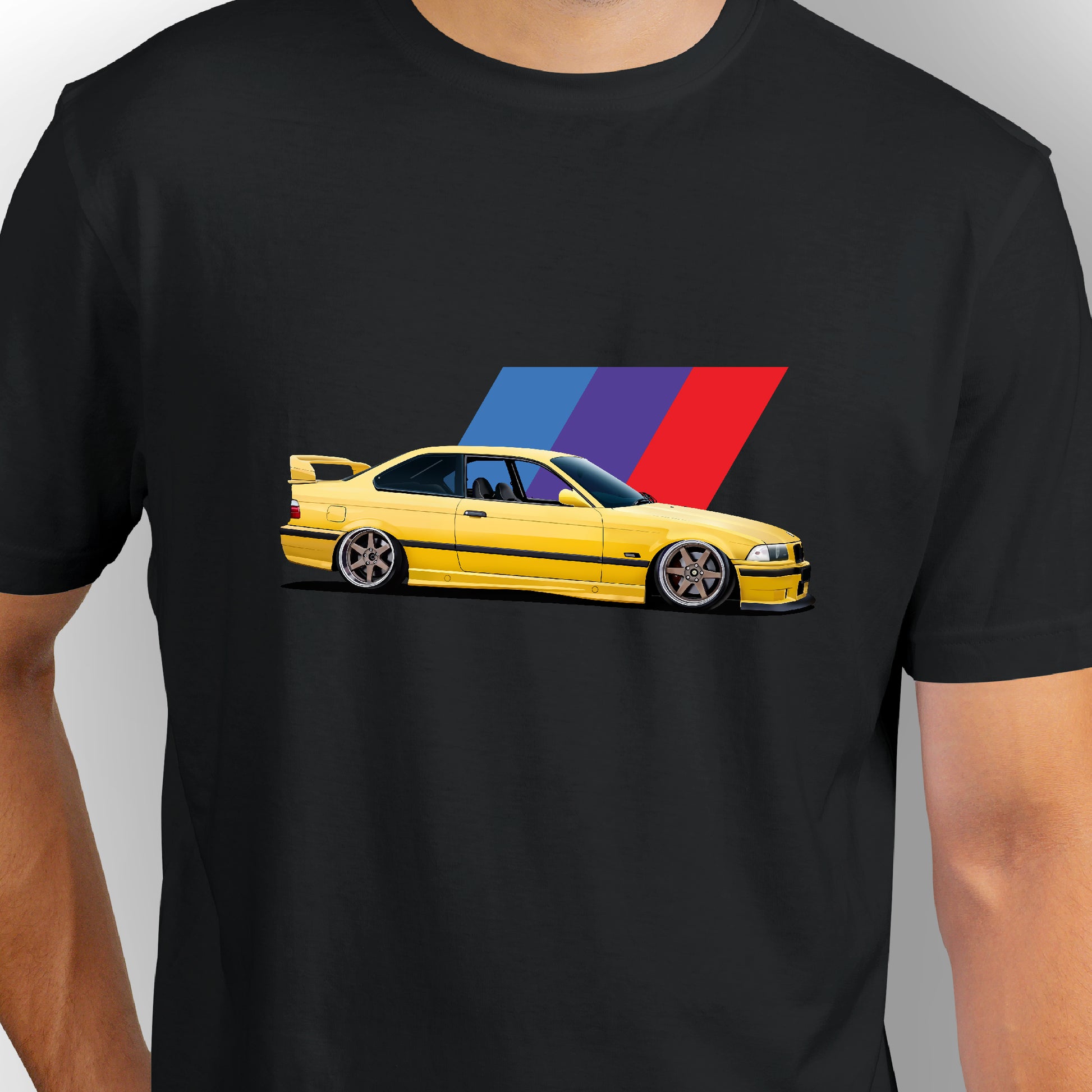 BMW E36 M3 | CARBON-COPY | Premium Smart-Fit | Unisex T-Shirt| Black T-Shirt