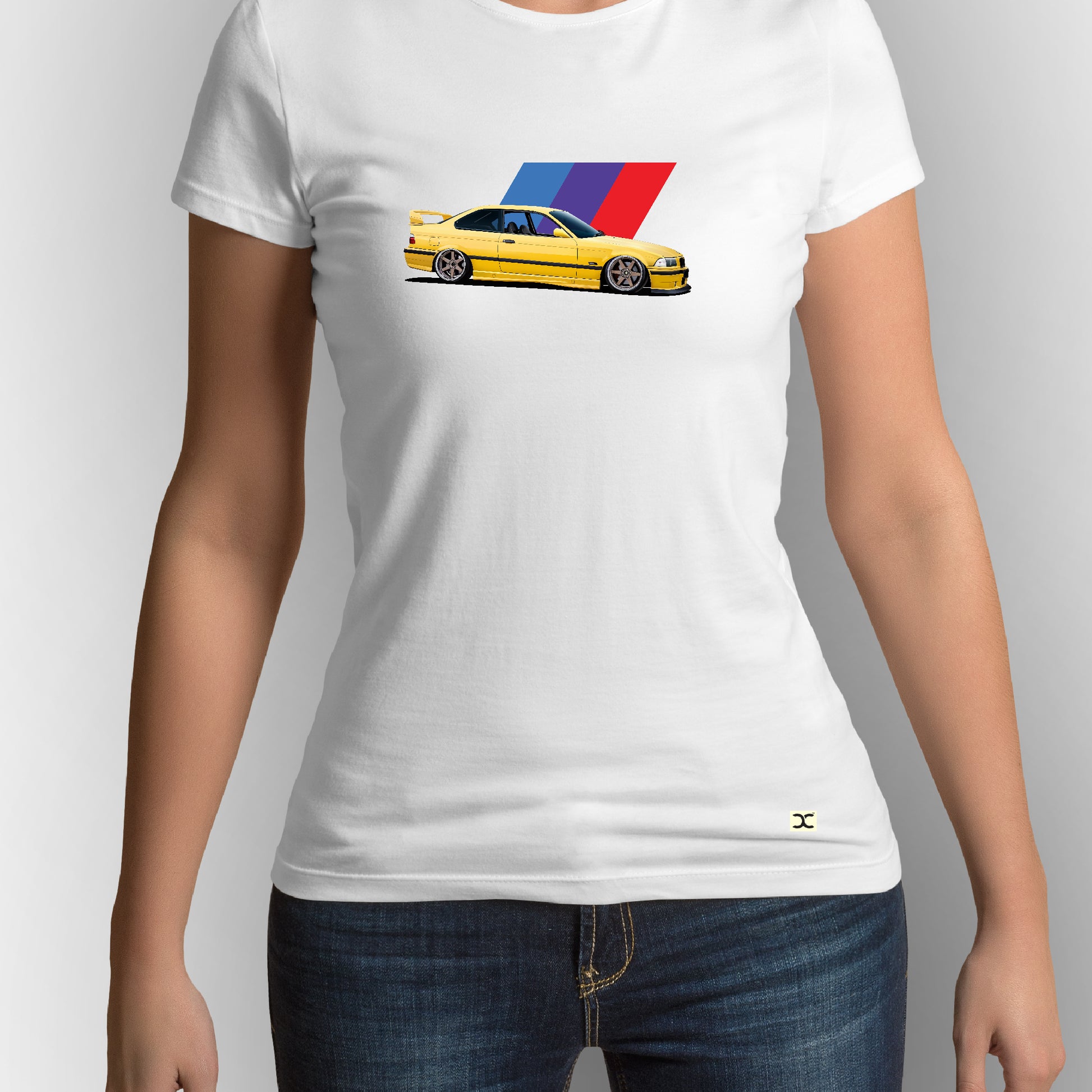 BMW E36 M3 | CARBON-COPY | Premium Smart-Fit | Unisex T-Shirt| White T-Shirt