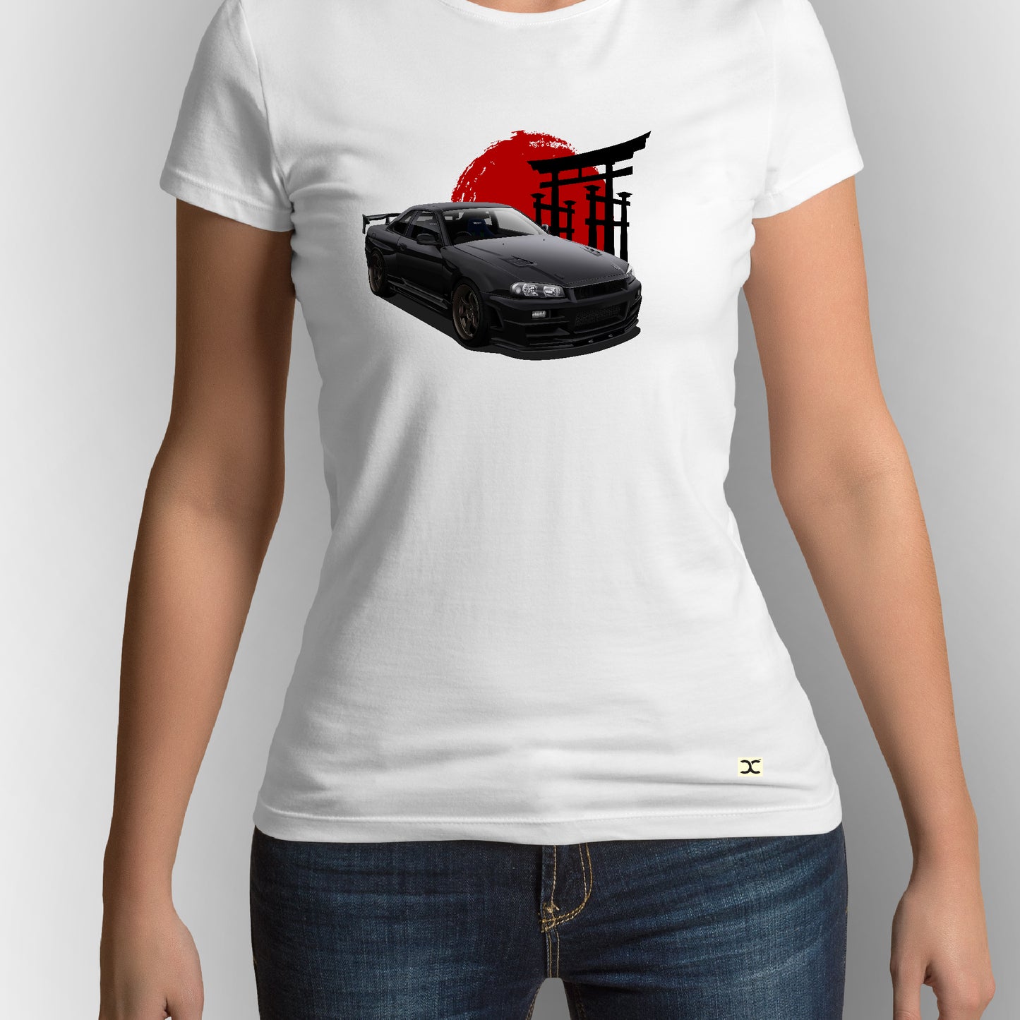 Nissan Skyline GT-R R34 | CARBON-COPY | Premium Smart-Fit | Unisex T-Shirt| White | T-Shirt
