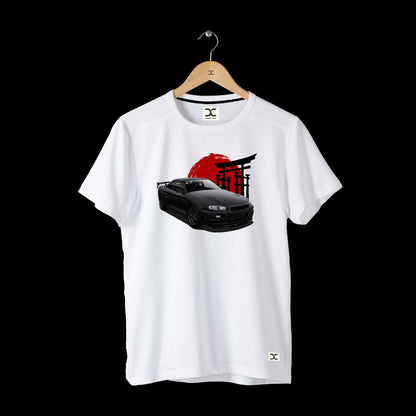 Nissan Skyline GT-R R34 | CARBON-COPY | Premium Smart-Fit | Unisex T-Shirt| White | T-Shirt