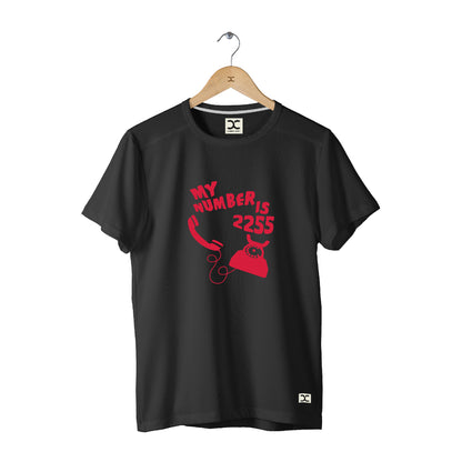 My Number is 2255 | CARBON-COPY | Premium Smart-Fit | Unisex T-Shirt| Black | T-Shirt 