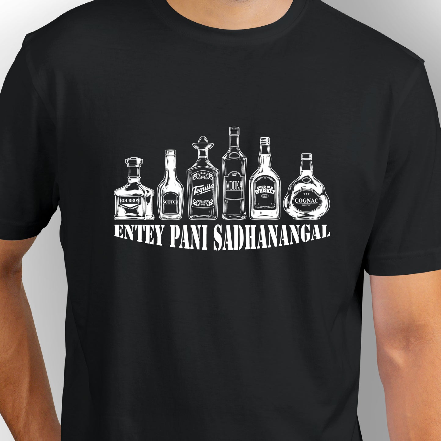 Entey Pani Sadhanangal | CARBON-COPY | Premium Smart-Fit | Unisex T-Shirt| Black 