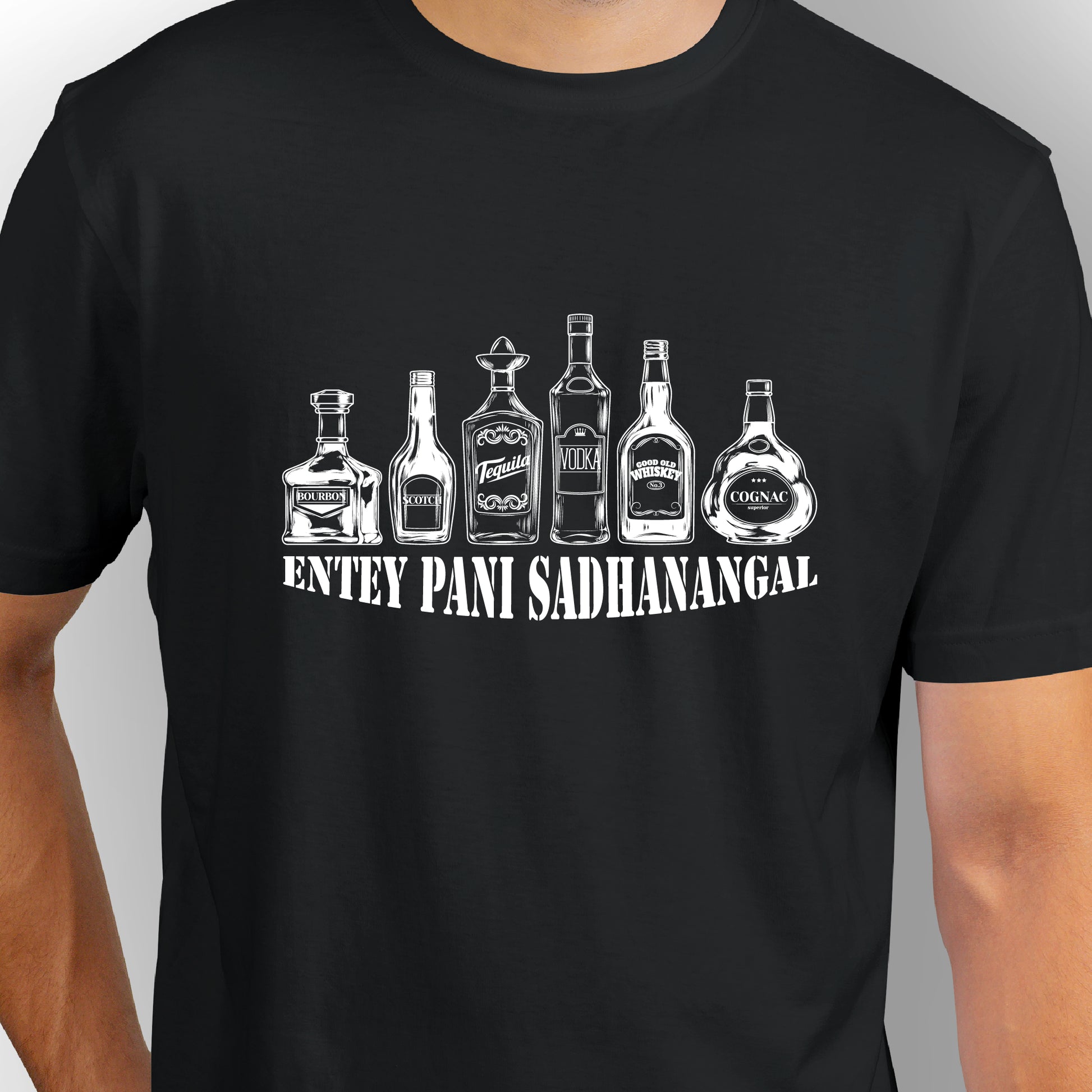 Entey Pani Sadhanangal | CARBON-COPY | Premium Smart-Fit | Unisex T-Shirt| Black 