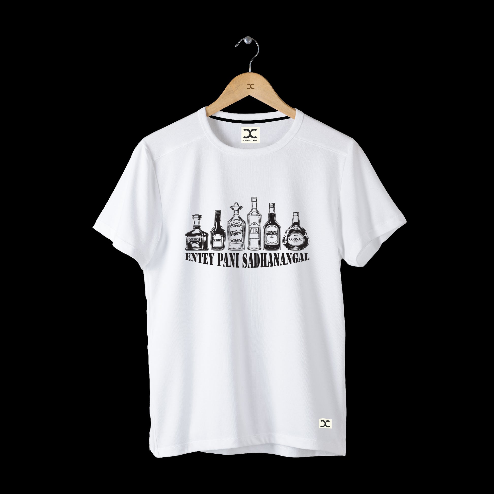 Entey Pani Sadhanangal | CARBON-COPY | Premium Smart-Fit | Unisex T-Shirt| White T-Shirt