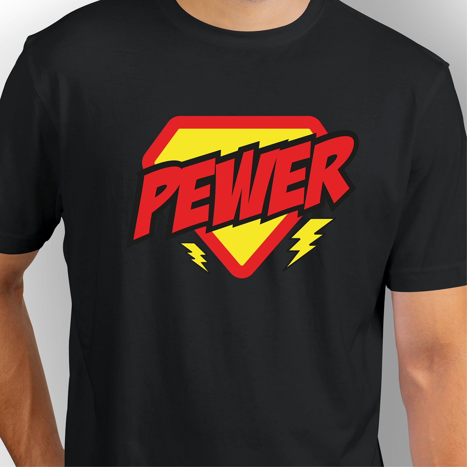 Pewer | CARBON-COPY | Premium Smart-Fit | Unisex T-Shirt| Black | T-Shirt