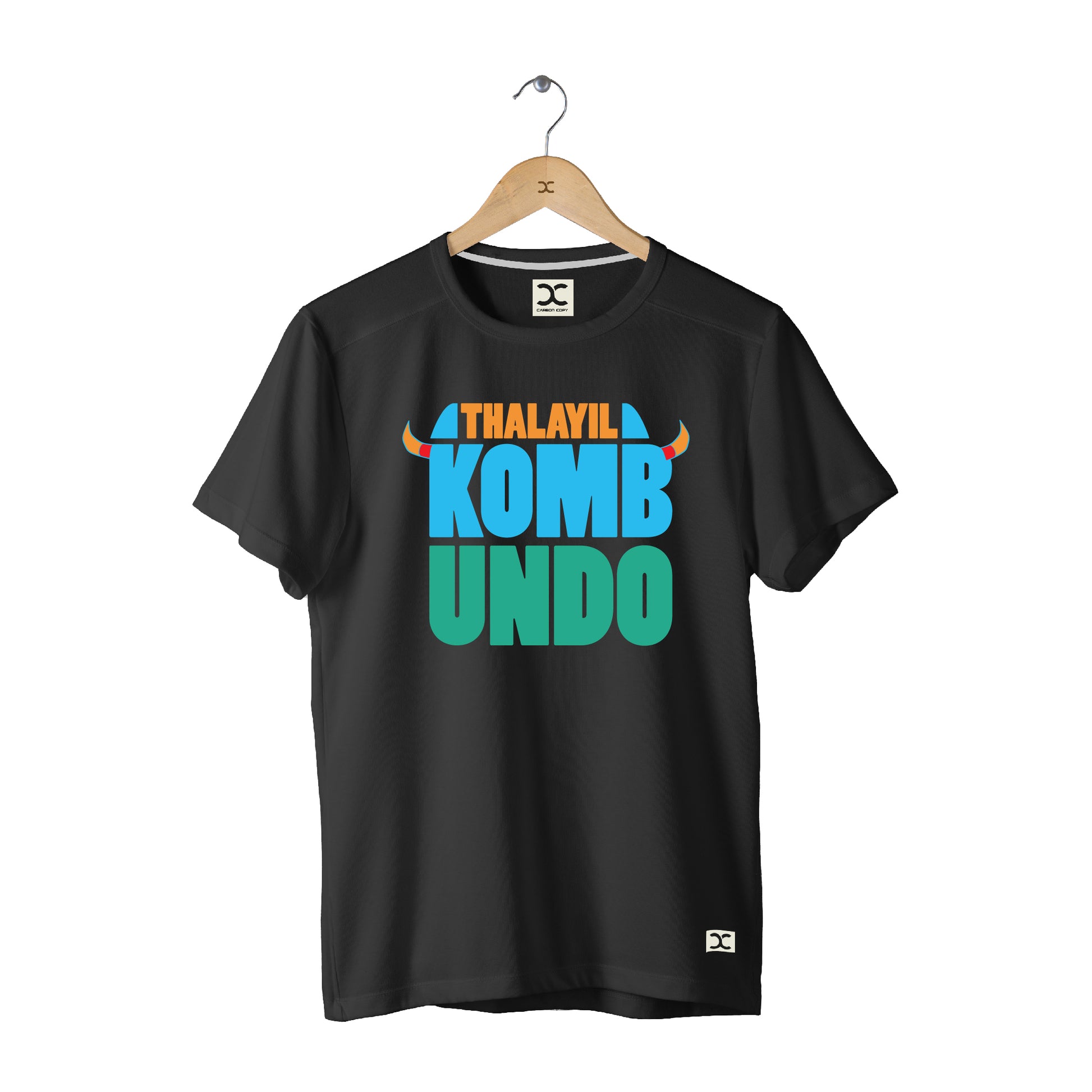 Thalayil Kombundo | CARBON-COPY l Premium Smart-Fit l Unisex T-Shirt I Black T-Shirt 