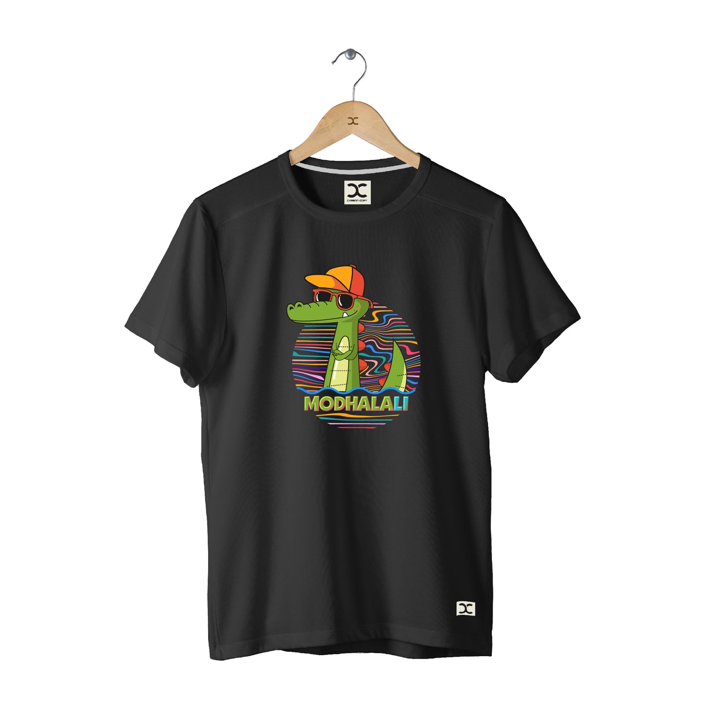 Modhalali | CARBON-COPY | Premium Smart-Fit | Unisex T-Shirt| Black T-Shirt 