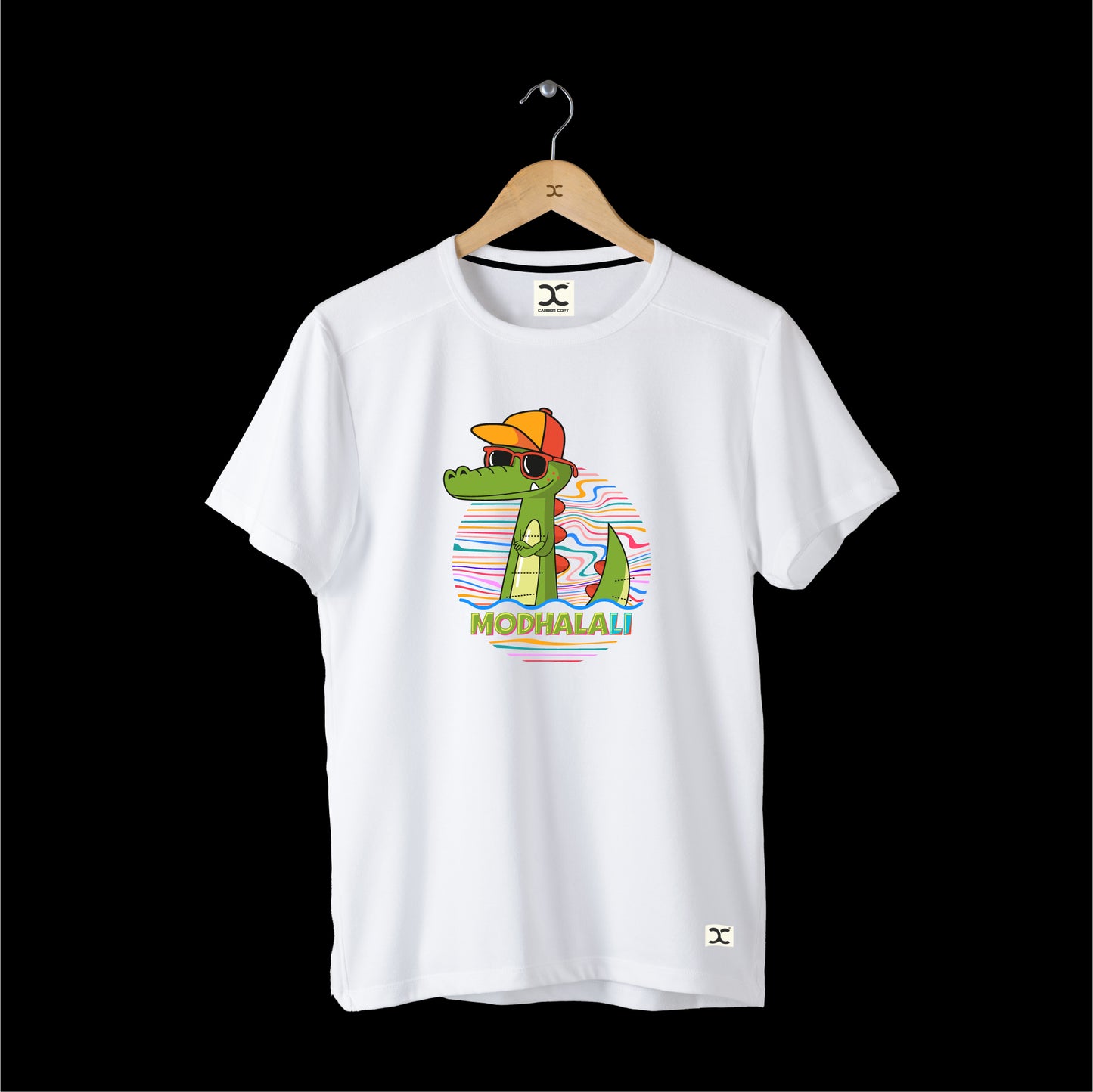 Modhalali | CARBON-COPY | Premium Smart-Fit | Unisex T-Shirt| White | T-Shirt