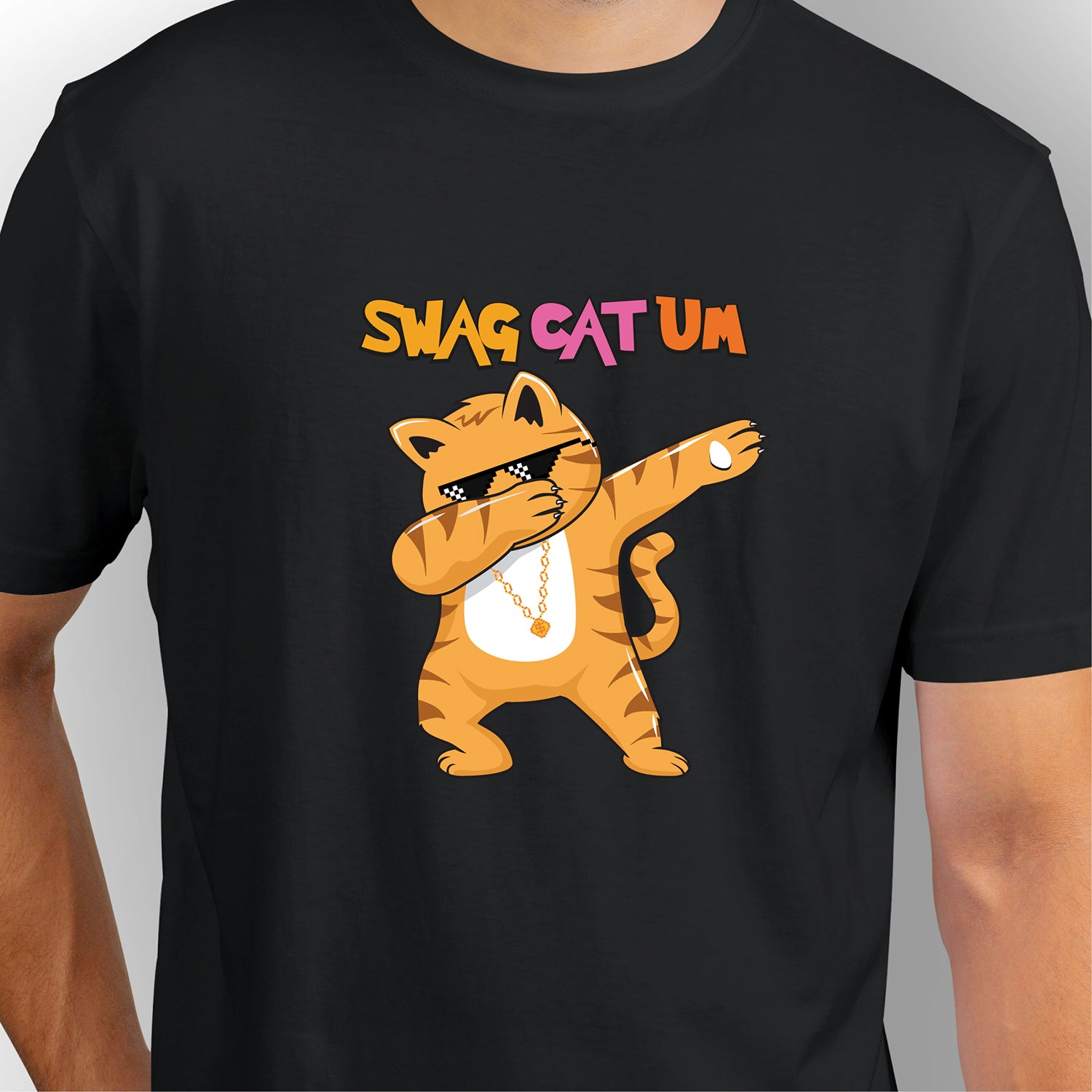 Swagatham | CARBON-COPY l Premium Smart-Fit l Unisex T-Shirt | Black T-Shirt 