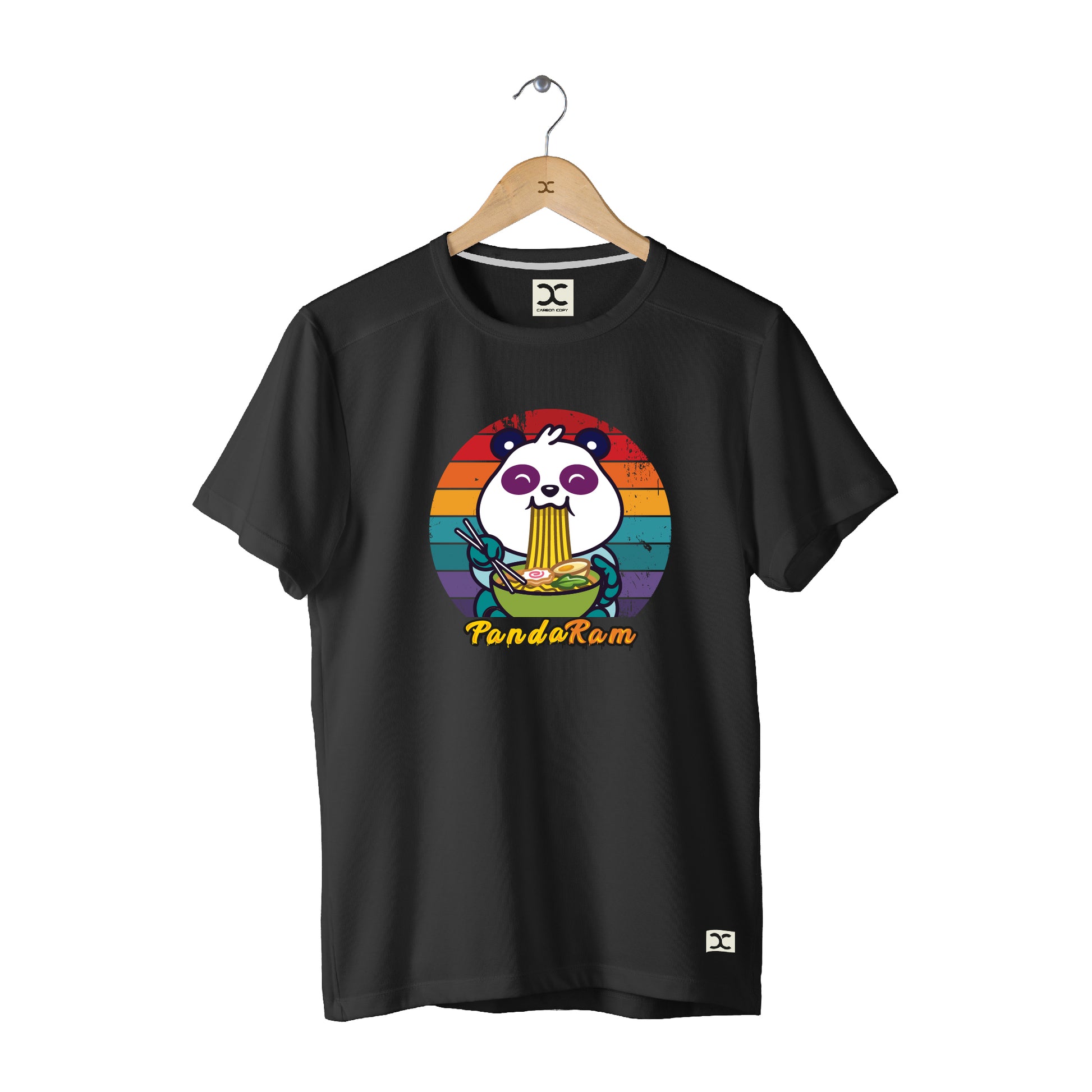 Pandaram | CARBON-COPY | Premium Smart-Fit | Unisex T-Shirt| Black T-Shirt